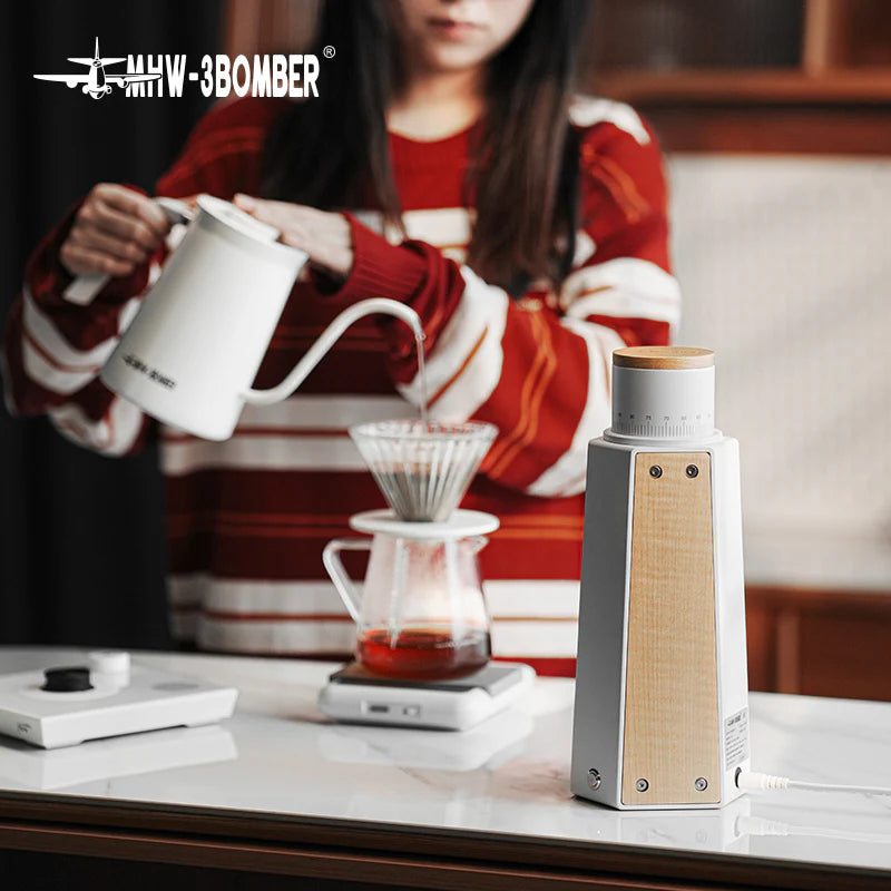 MHW-3BOMBER Sniper Electric Coffee Grinder White